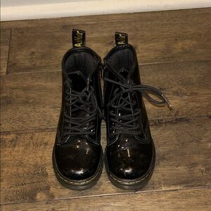 Kids Black Lace-Up Dr. Martens Boots
